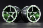 Aluminum 2.2'' 5-Spokes Wheels Set - Green