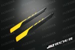 325mm Glass Fiber Main Rotor Blade (Yellow with Black) Parts For Esky EK1H-E013/14 Belt CP, E015 Belt CP (Carbon), Align 450 450X / XL SE SE V2 HDE, Walkera 39# Helicopter - Jazrider Brand [JR-HBL-00015]