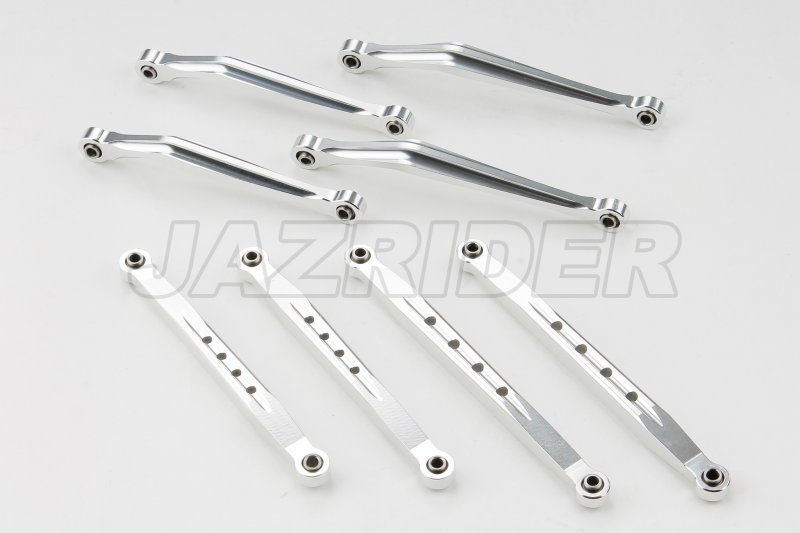 Tamiya CC-02 Chassis Aluminum Upper & Lower Suspension Link Arms Set (Silver)