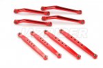 Tamiya CC-02 Chassis Aluminum Upper & Lower Suspension Link Arms Set (Red)