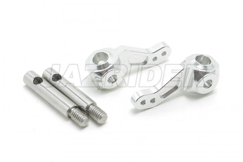 Tamiya Hornet/ Grasshopper/ Fast Attack/ Wild One/ F104/ F103 - Silver Aluminum Knuckle Arms Front Upright #50395 - Jazrider