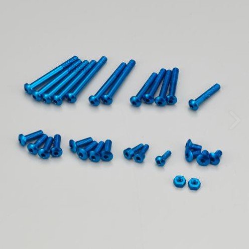 KO Propo 10674 - Aluminum Screw set (Blue) for EX-NEXT / EX-LDT / EX-RR / EX-2 / EX-6R / EX-6
