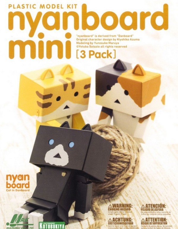 Kotobukiya KP433 - Nyanboard Mini 3 Pack (Maruku Limited) (Cat in Danboard) 10862