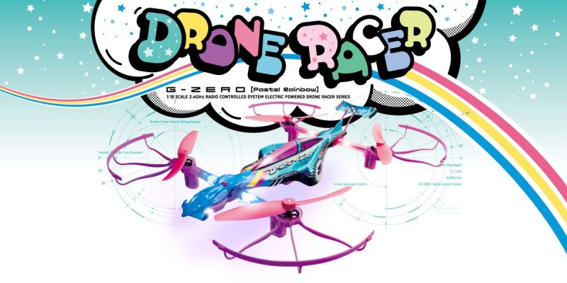 Kyosho 20571PR - DRONE RACER G-ZERO Pastel Rainbow Readyset RTF