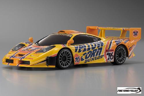 Kyosho 32805YC - 1/27 R/C EP Touring Car MINI-Z Racer MR-03W-MM with ASF 2.4GHz System - YELLOW CORN McLaren F1 GTR - Body/Chassis Set