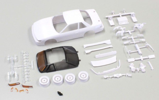 Kyosho MZN178 - Nissan Silvia S13 White Body Set with Wheels