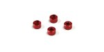 Kyosho MZW418-30B - Al Friction Mount Collar (3.0mm/Red/4pcs)
