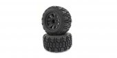 Kyosho NTTH001BK - Premaunted Tire(Nitro Tracker/Black/2pcs)