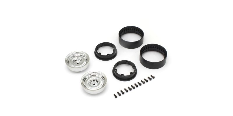 Kyosho CLH001SC - Bead-lock Wheel 1.9inch Dish Silver Chrome (KC10/2pcs)