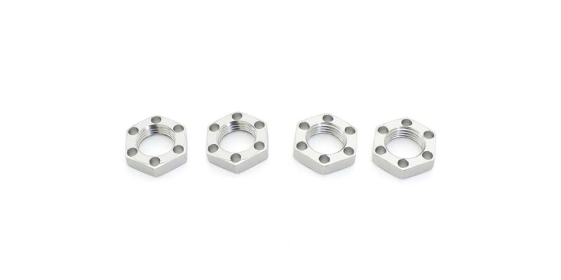 Kyosho EF244S - Lightweight Wheel Nut(Silver/4pcs/FANTOM EP)