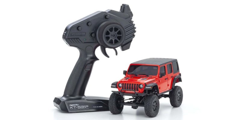 Kyosho 32521R - Radio Controlled Electric Powered Crawling car MINI-Z 4x4 Series Readyset Jeep(R) WRANGLER UNLIMITED Rubicon Firecracker Red