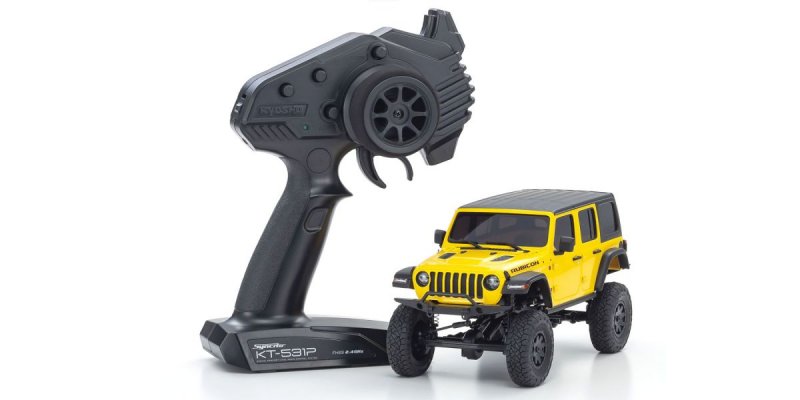 Kyosho 32521Y - Radio Controlled Electric Powered Crawling car MINI-Z 4x4 Series Readyset Jeep(R) WRANGLER UNLIMITED Rubicon Hellayella