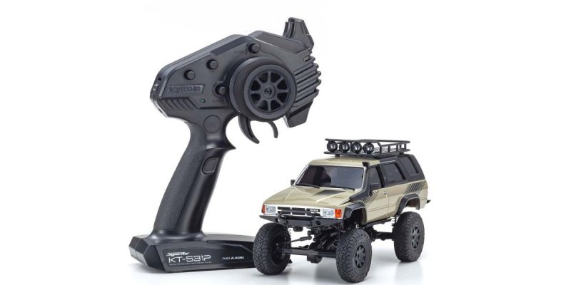 Kyosho 32524SY - Radio Controlled Electric Powered Crawling car MINI-Z 4x4 Series Ready Set Toyota 4 Runner(Hilux Surf) with Accesorry parts Quick Sand