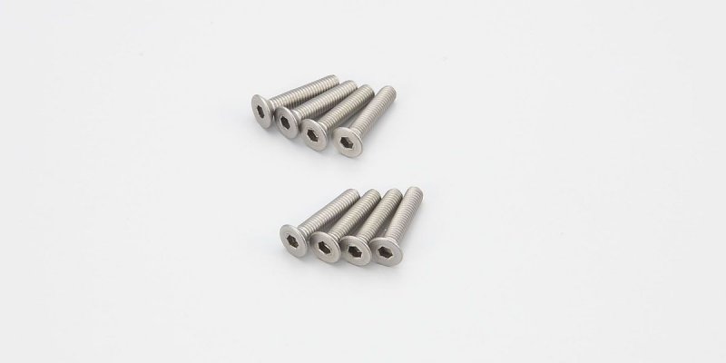 Kyosho 1-S33015HT - Flat Head Screw(Hex/Titanium/M3x15/8pcs)