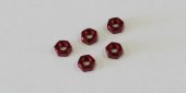 Kyosho 1-N3024A-R - Nut(M3x2.4)(Aluminum/Red/5pcs)