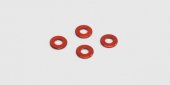 Kyosho 97042-075R - Aluminum Color (3x6.5x0.75mm/Red/4pcs)