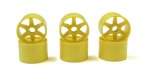 Kyosho PZ301-6Y - Front Wheel (Yellow/6pcs)