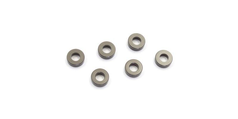 Kyosho W0142GM - Aluminum Collar (3x6x2mm/Gunmetal/6pcs)