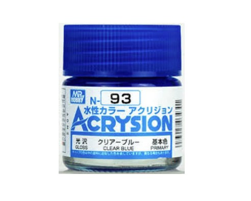 Mr.Hobby GSI-N93 - Acrysion Acrylic Water Based Color Gloss Clear Blue - 10ml