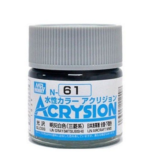 Mr.Hobby N61 - IJN Gray (Mitsubishi) Gloss for Imperial Japanese Navy Aircraft 10ml