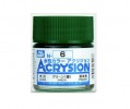 Mr.Hobby GSI-N6 - Acrysion Acrylic Water Based Color Gloss Green - 10ml
