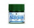 Mr.Hobby GSI-N6 - Acrysion Acrylic Water Based Color Gloss Green - 10ml
