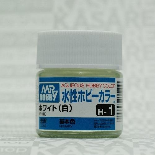 Mr.Hobby GSI-H1 - White - Gloss 10ml Gunze Aqueous Hobby Color Acrylic Paint