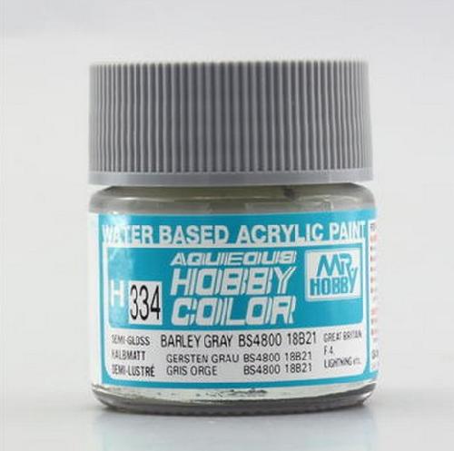 Mr.Hobby GSI-H334 - Barley Grey BS4800 18B21 - Semi-Gloss 10ml Gunze Aqueous Hobby Color Acrylic Paint