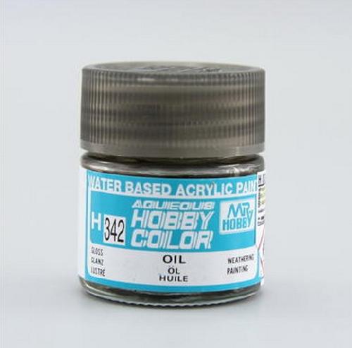 Mr.Hobby GSI-H342 - Oil Stain - Gloss 10ml Gunze Aqueous Hobby Color Acrylic Paint