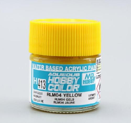 Mr.Hobby GSI-H413 - RLM 04 Yellow - Semi-Gloss 10ml Gunze Aqueous Hobby Color Acrylic Paint