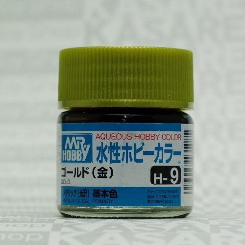 Mr.Hobby GSI-H9 - Gold - Gloss 10ml Gunze Aqueous Hobby Color Acrylic Paint