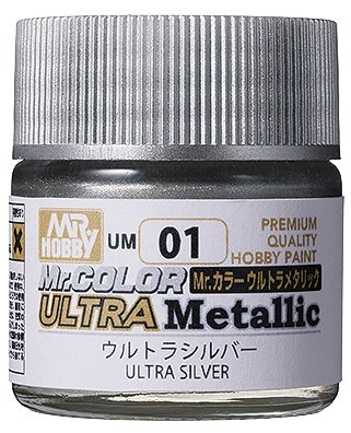 Mr Hobby UM01 - Mr Color Ultra Metallic UM01 Ultra Silver