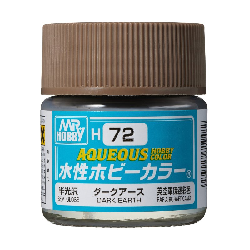 Mr.Hobby GSI-H72 - Dalk Earth (Raf) - Semi-Gloss 10ml Gunze Aqueous Hobby Color Acrylic Paint