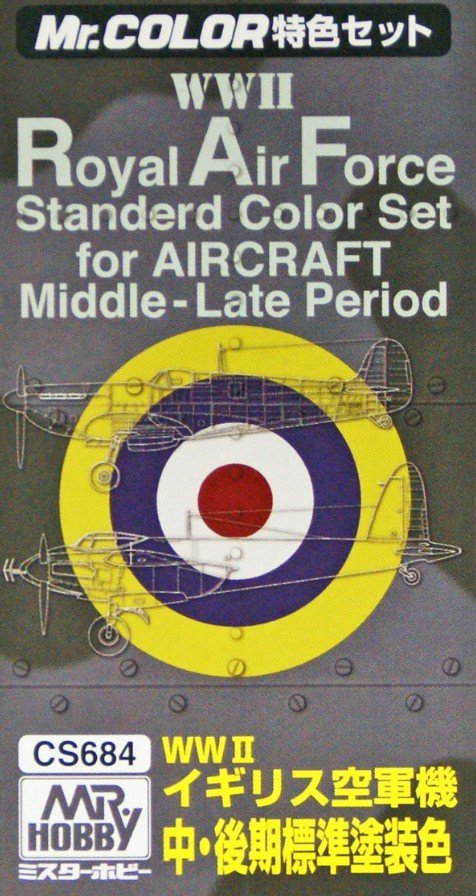 Mr.Hobby CS684 - Mr.Color Royal AIR Force (WWII) MIDDLE/LATE Standard Color Set