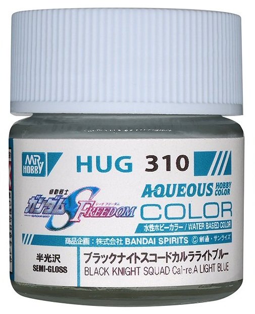 Mr.Hobby HUG310 - Black Knight Squad Cal-re.A Light Blue (Semi-gloss 10ml) Gundam Seed Freedom Aqueous Color
