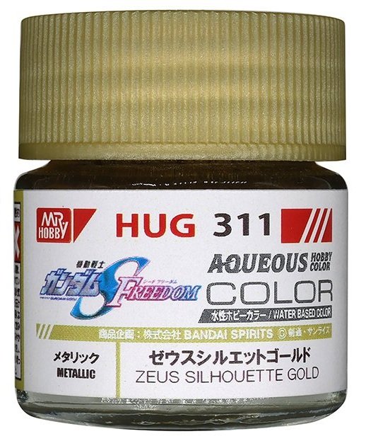 Mr.Hobby HUG311 - Zeus Silhouette Gold (Metallic, 10ml) Gundam Seed Freedom Aqueous Color