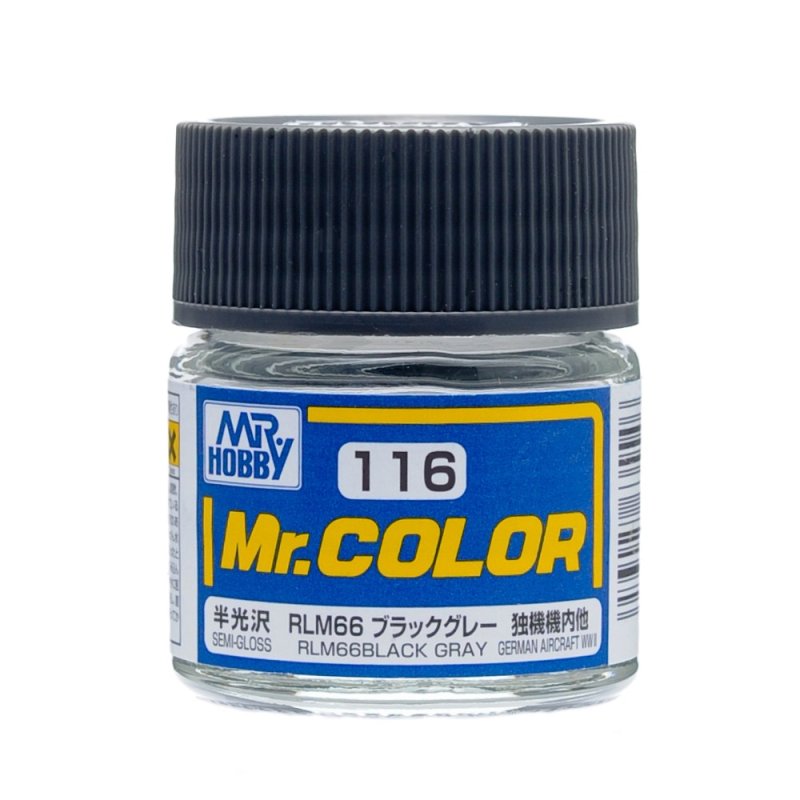 Mr.Hobby GSI-C116 - Semi-gloss - RLM66 Black Gray - 10ml