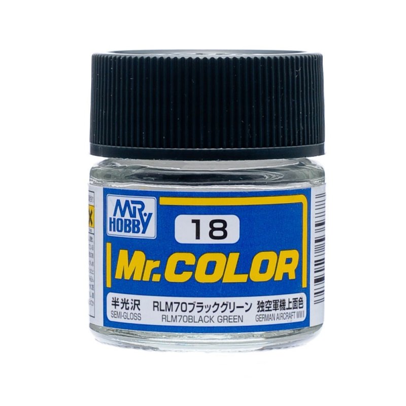 Mr.Hobby GSI-C18 - Semi-gloss - RLM70 Black Green - 10ml