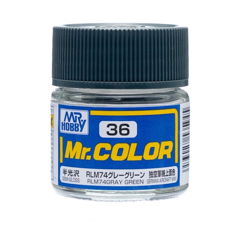 Mr.Hobby GSI-C36 - Semi-gloss - RLM74 Gray Green - 10ml