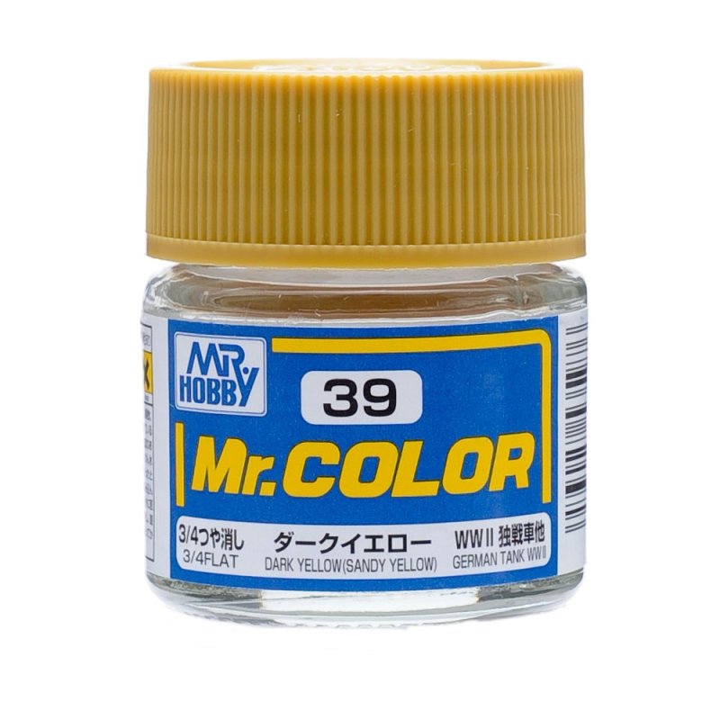 Mr.Hobby GSI-C39 - 3/4 Flat - Dark Yellow (Sandy Yellow) - 10ml