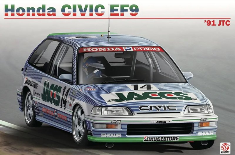 Platz BX24030 - 1/24 Honda Civic EF9 Gr.A 1991 JTC Inter TEC Beemax (30)
