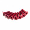 RACEOPT Aluminium Screw 8pcs, 3 x 8mm (Flat Head) - Red (RO-AFH3x8T-R)