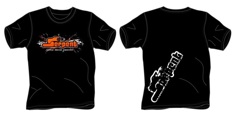 Serpent SER190199 T-shirt Serpent Splash Black (3XL)