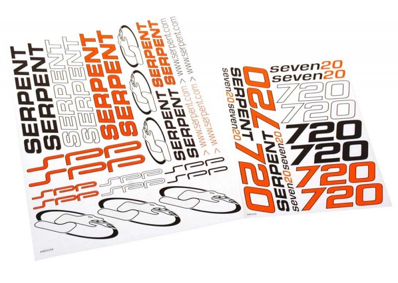 Serpent SER803104 Decal Sheet 720 A4-A5