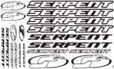 Serpent SER1887 Decal-sheet 1/8 black-white (2)