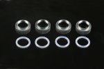 Serpent SER909405 Shock Adjusting nut Aluminium + O-rings (4)