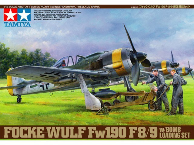 Tamiya 61104 - Focke-Wulf Fw190 F-8/9 w/BOMB LOADING SET