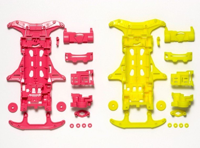 Tamiya 95356 - VS Fluorescent-Color Chassis (Pink/Yellow)
