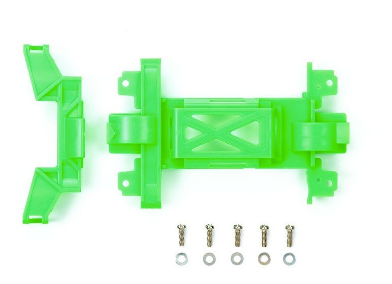 Tamiya 95437 - Reinforced Gear Cover MS Chassis Fluorescent Green JR