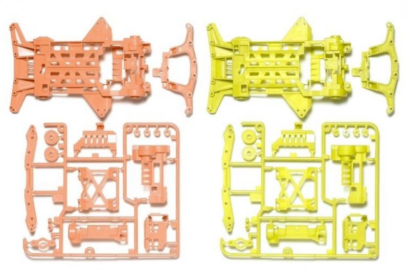 Tamiya 95479 - Super-XX Fluorescent Chassis Set (Orange/Yellow)